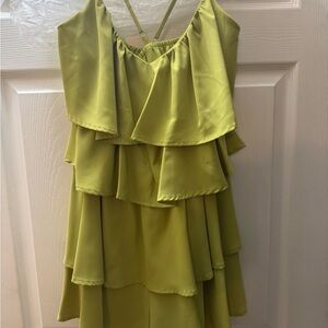 Entro Vibrant Green Gathered romper